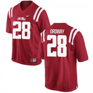 University of Mississippi Cam Ordway High School Jersey Men Red Game Jersey