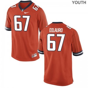 Illinois NCAA Jersey of Christian DiLauro Limited For Kids - Orange