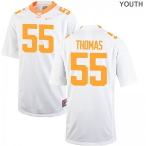 Youth(Kids) Coleman Thomas Jerseys White Limited Tennessee Vols Jerseys