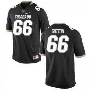 Colin Sutton Mens UC Colorado Jerseys Black Game College Jerseys