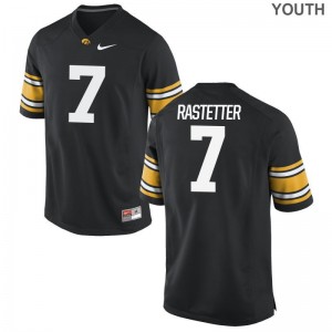 Colten Rastetter University of Iowa College Jersey Youth Limited Jersey - Black