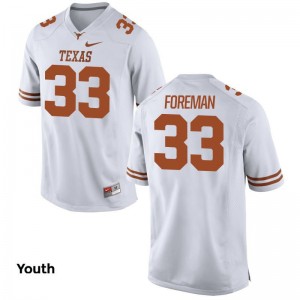 White Youth Game Texas Longhorns Jerseys of D'Onta Foreman