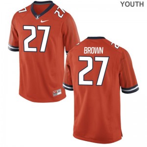 Dre Brown Youth High School Jerseys Limited UIUC - Orange