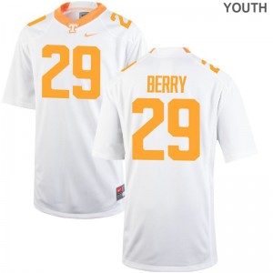 Evan Berry Tennessee Vols Jerseys Youth(Kids) Game White
