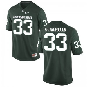Frank Epitropoulos Michigan State Spartans Player Jerseys Game Green Men Jerseys