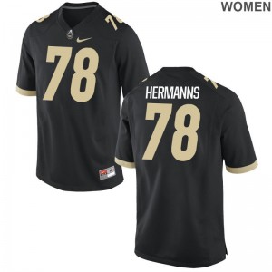 Purdue Jersey of Grant Hermanns Game Women Black