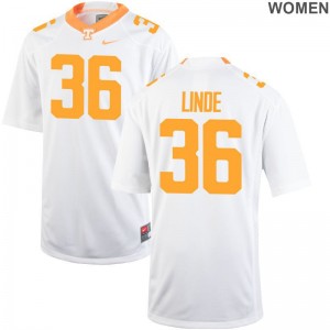 Grayson Linde Ladies Football Jersey Game White Tennessee Volunteers