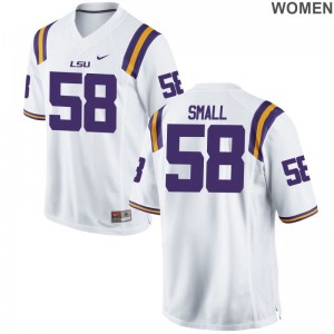 Women Jared Small College Jersey Louisiana State Tigers White Game