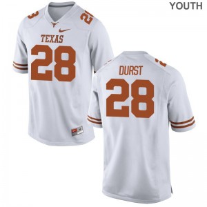 Longhorns Jarmarquis Durst White Game Youth Jersey
