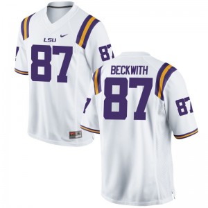 Louisiana State Tigers Football Jerseys Justin Beckwith Limited Mens - White