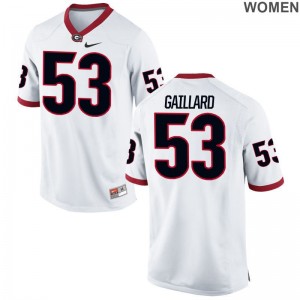 Game UGA Bulldogs Lamont Gaillard For Women White Jersey S-2XL