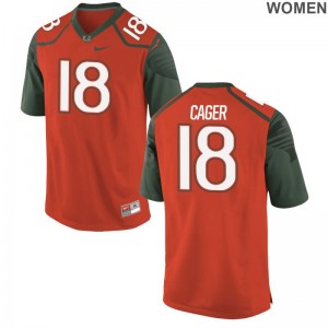 Miami Hurricanes Lawrence Cager Player Jerseys Limited Orange For Women Jerseys