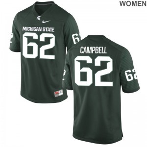 Michigan State Spartans Football Jersey Luke Campbell Game For Women - Green