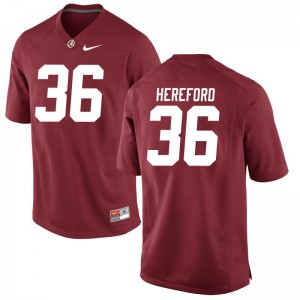 Mac Hereford University of Alabama Jerseys Limited Red For Men Jerseys