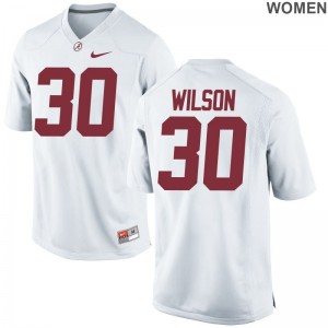 University of Alabama Mack Wilson Player Jerseys Limited Women Jerseys - White