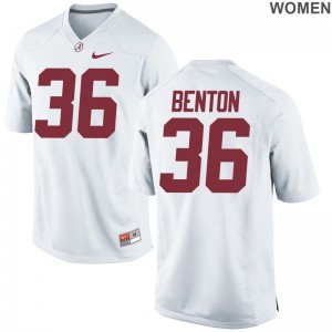 Alabama Crimson Tide Markail Benton Jerseys Player For Women Limited White Jerseys