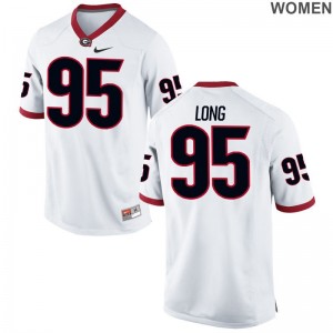 For Women Marshall Long College Jersey UGA Bulldogs White Limited