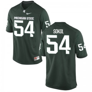 Mitchell Sokol For Men Green Jersey S-3XL Michigan State Game