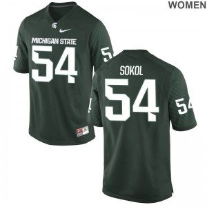 Michigan State Spartans Mitchell Sokol College Jersey Game Ladies Green