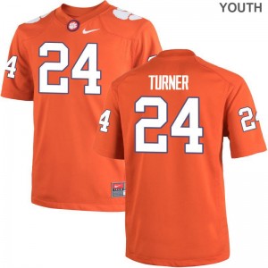 Clemson Nolan Turner Jersey Youth(Kids) Game Orange Jersey
