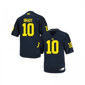 University of Michigan Tom Brady High School Jerseys Limited Navy Blue Youth Jerseys