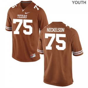 Longhorns Jerseys of Tristan Nickelson Youth(Kids) Limited Orange