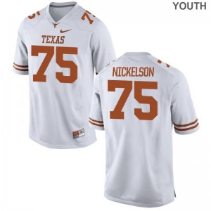 S-XL Texas Longhorns Tristan Nickelson Jersey Player Youth Limited White Jersey