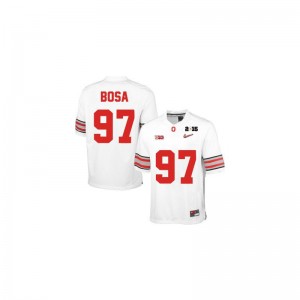 Joey Bosa Ohio State Alumni Jersey Limited For Kids Jersey - #97 White Diamond Quest 2015 Patch