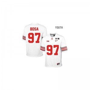 Joey Bosa For Kids College Jerseys Limited Ohio State - #97 White Diamond Quest National Champions Patch